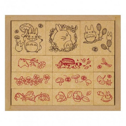 My neighbor totoro｜吉卜力宫崎骏龙猫木质印章组/手帐/todo list/gift card等｜约7.1x8.6x2.1 cm