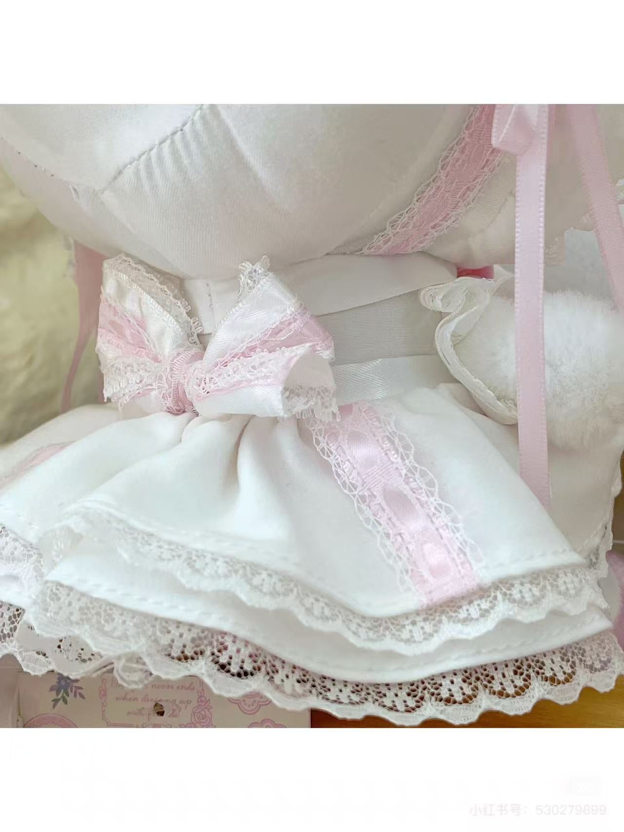 【Restock incoming】Sanrio｜White Frill Design Mascot Holder /Plush Keychain｜13.5×7.5×18cm approx.