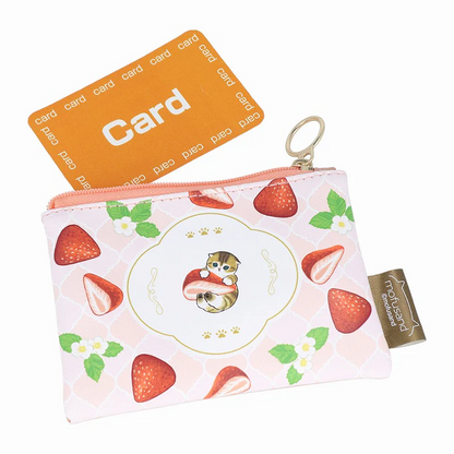 Mofusand｜Mini Flat Pouch - Fruit Cat｜W120×H90×D10mm approx.