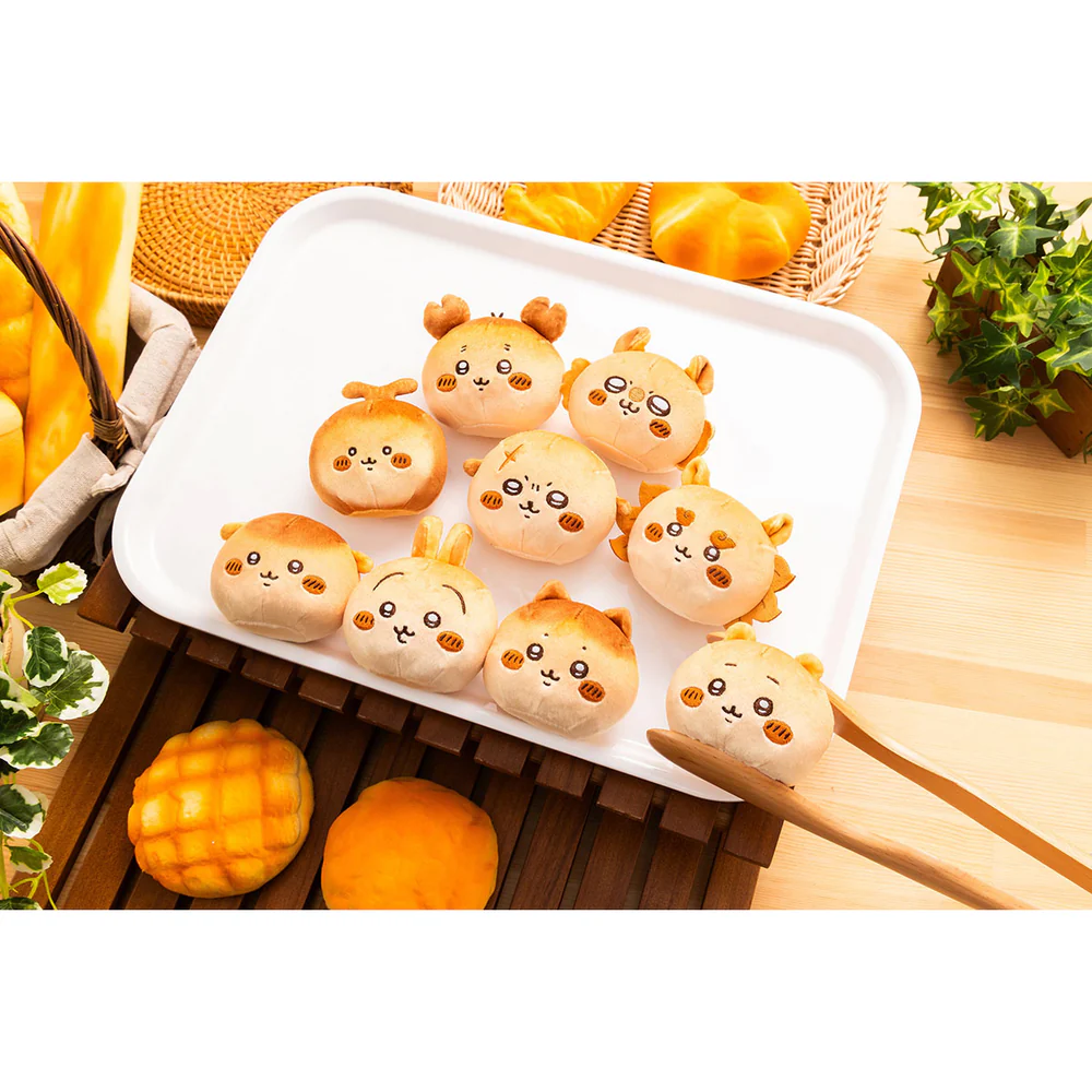 Chiikawa 吉伊卡哇|Plush Toy / Chiikawa Bakery Bread-like Chewy Mascot面包店系列超好捏脸型可爱角色玩偶/摆件|约 80×85×55mm