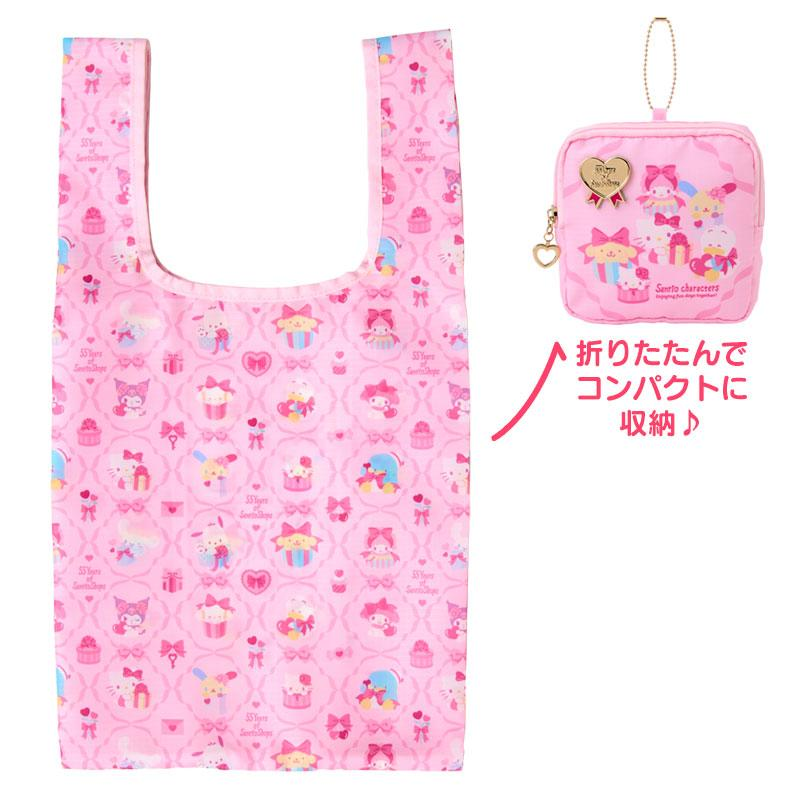 Sanrio｜55th Anniversary Wrapping Paper Eco Bag with Case｜26.5×0.5×32cm approx.