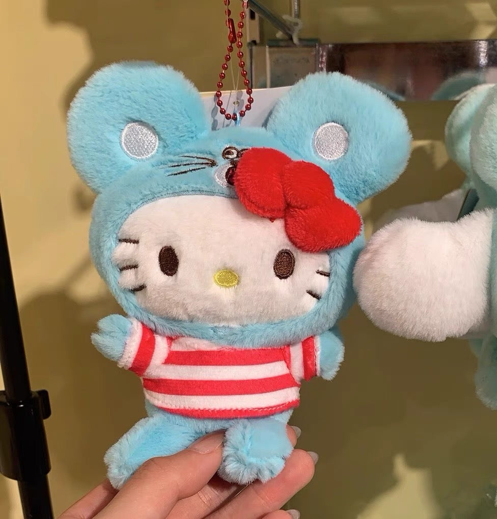 Sanrio三丽鸥｜swimmer Mascot Keychain联名限定超可爱毛绒玩偶挂件/包挂