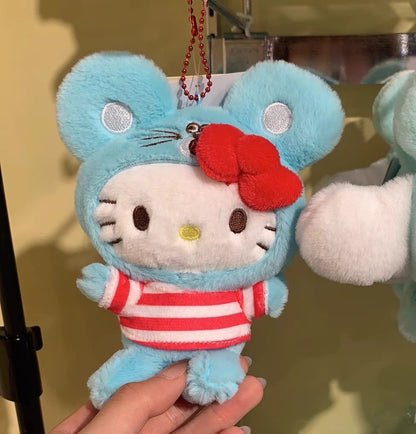 Sanrio三丽鸥｜swimmer Mascot Keychain联名限定超可爱毛绒玩偶挂件/包挂