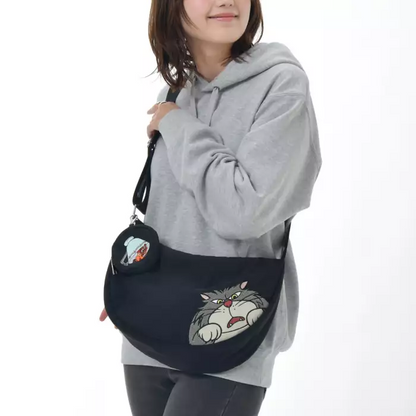 Disney｜ 2025 CAT DAY Cinderella Lucifer&amp;Jack shoulder bag with pouch
