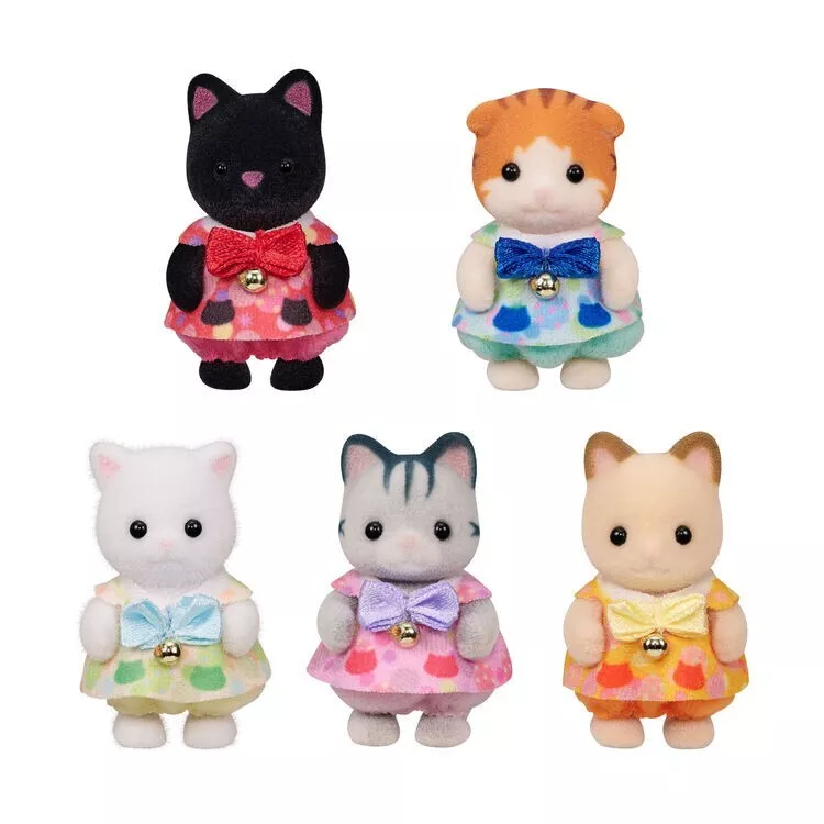 【limit 1】SylvanianFamilies｜Baby Cat Set 5 Babies Doll Epoch Calico Critters