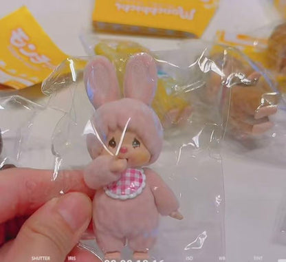 【limit 2】Monchhichi｜Flocked Mascot 4 mystery bag/blind box/All 6 types｜1pcs