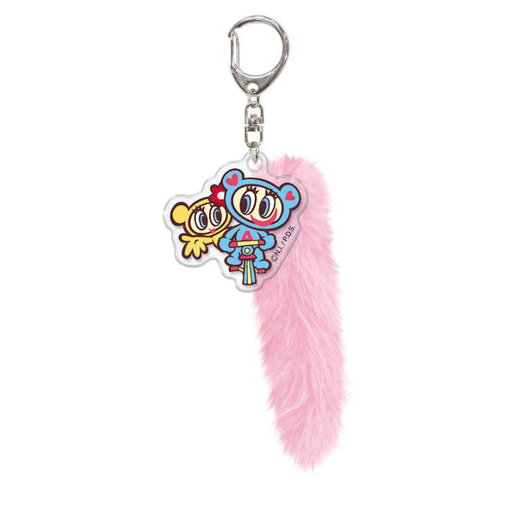Angel Blue｜Fluffy Tail Keychain｜H180 x W50 x D30mm approx.