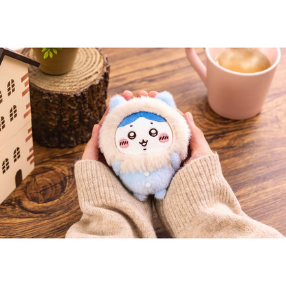 Chiikawa 吉伊卡哇｜Hossa Fussa pajamasMascot毛茸茸冬日睡衣可爱角色毛绒玩偶挂件/包挂｜约H115×W90×D45mm