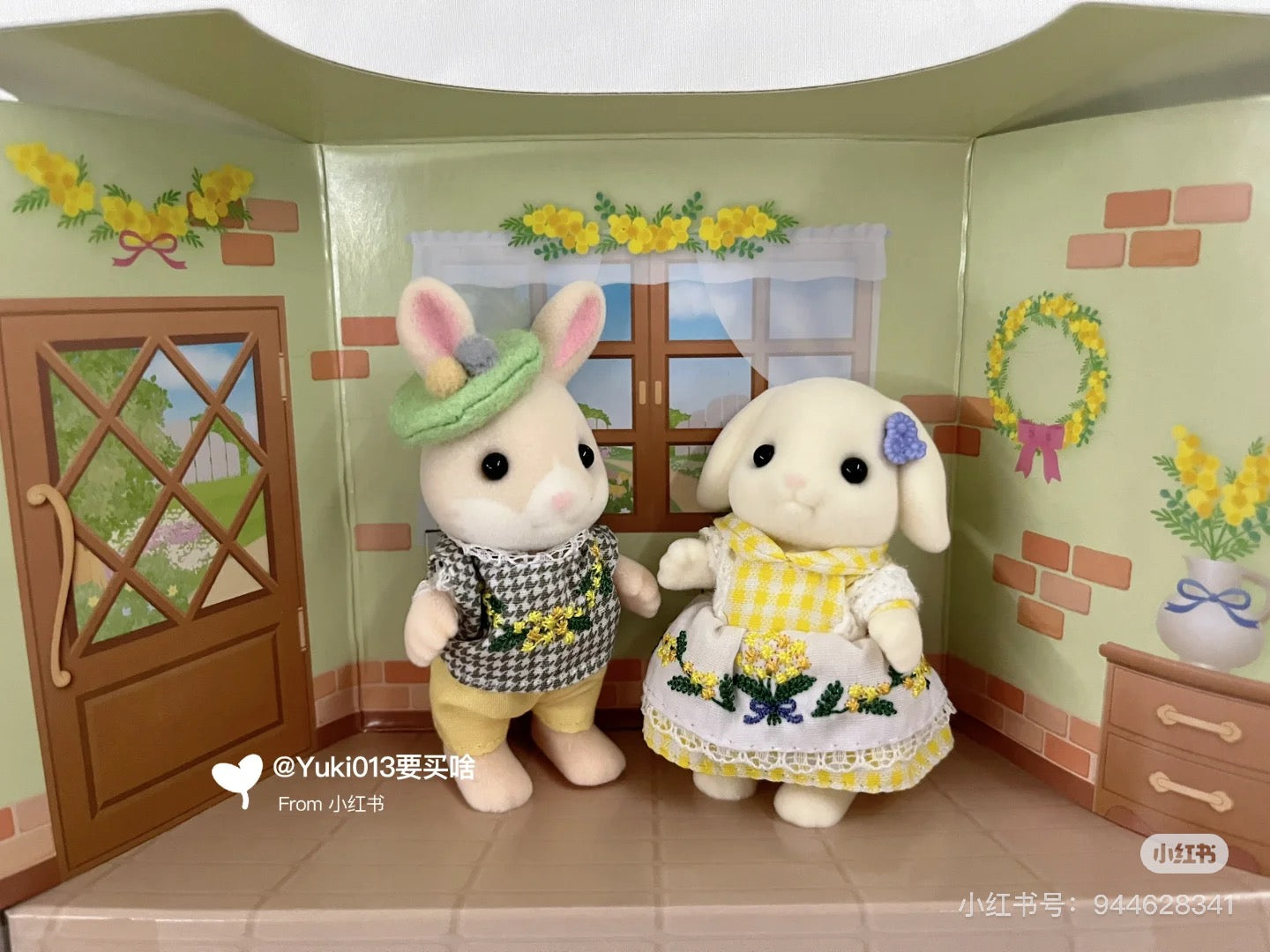SylvanianFamilies｜Mimosa Embroidery Pair Set Calico Critters