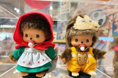 Monchhichi｜Babychhichi Revival Dance Party Little Red Riding Hood &amp;Wolf Plush Dolls/Plush Toy｜H13.5 x W10 x D7cm approx.