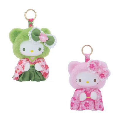 Sanrio｜Hello Kitty Fine Face Mini Mascot Holder /Plush Keychain｜H14 x W11 x D7cm approx.