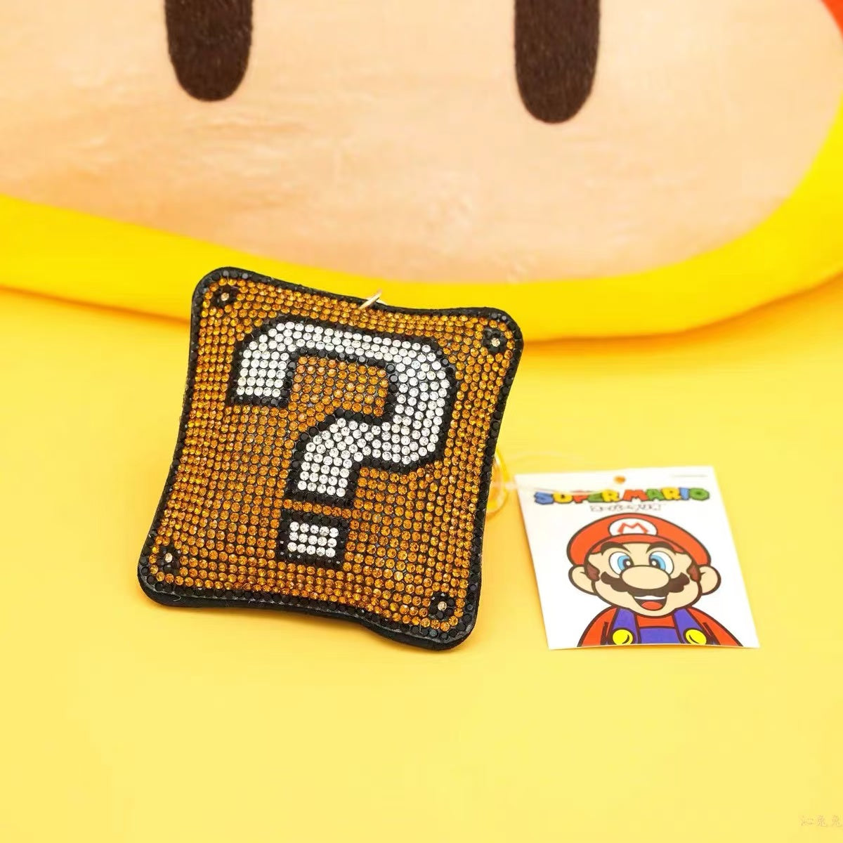 Nintendo｜Mario Glitter Deco Key Holder Keychain/Keyring｜88×85×20mm approx.