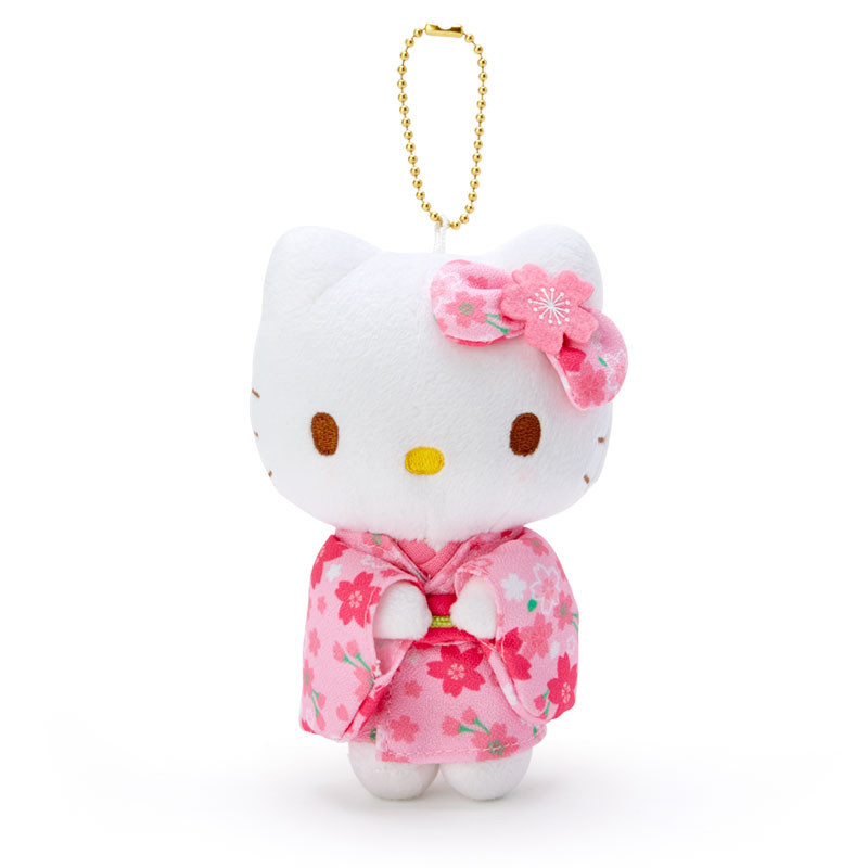 Hello kitty｜Sakura Kimono Mascot Holder /Plush Keychain｜5.5×8×12cm approx.