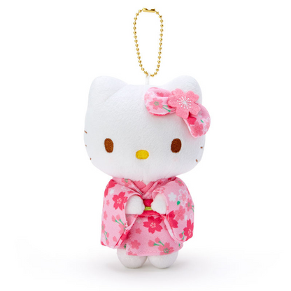 Hello kitty｜Sakura Kimono Mascot Holder /Plush Keychain｜5.5×8×12cm approx.