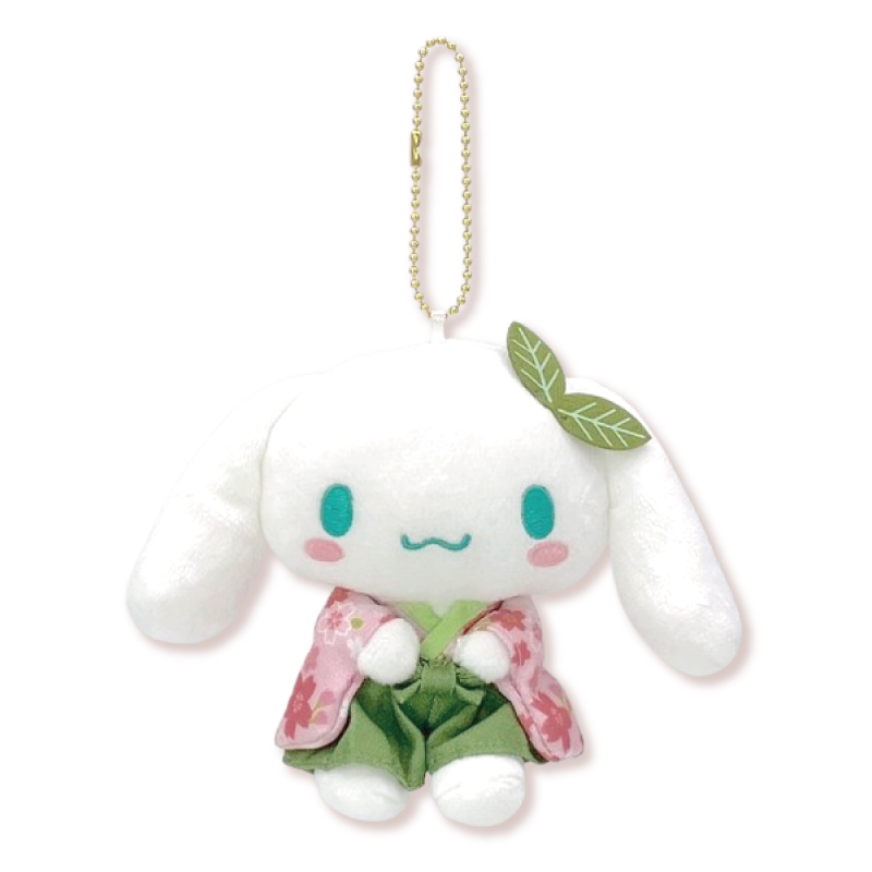 Sanrio三丽鸥｜Mascot Holder/ Matcha Sakura Kimono抹茶和服系列毛绒玩偶挂件/包挂｜约90×120×60mm