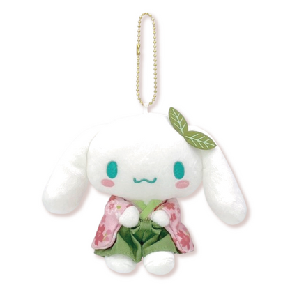 Sanrio三丽鸥｜Mascot Holder/ Matcha Sakura Kimono抹茶和服系列毛绒玩偶挂件/包挂｜约90×120×60mm