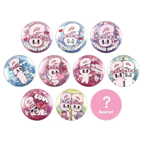 Esther Bunny｜Can Badge mystery bag/blind box/All 10 types｜1pcs
