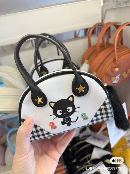 Sanrio｜Mini Boston Pouch Cat Club Noraneko Land｜17.5 x 17.0 x 7.0cm approx.