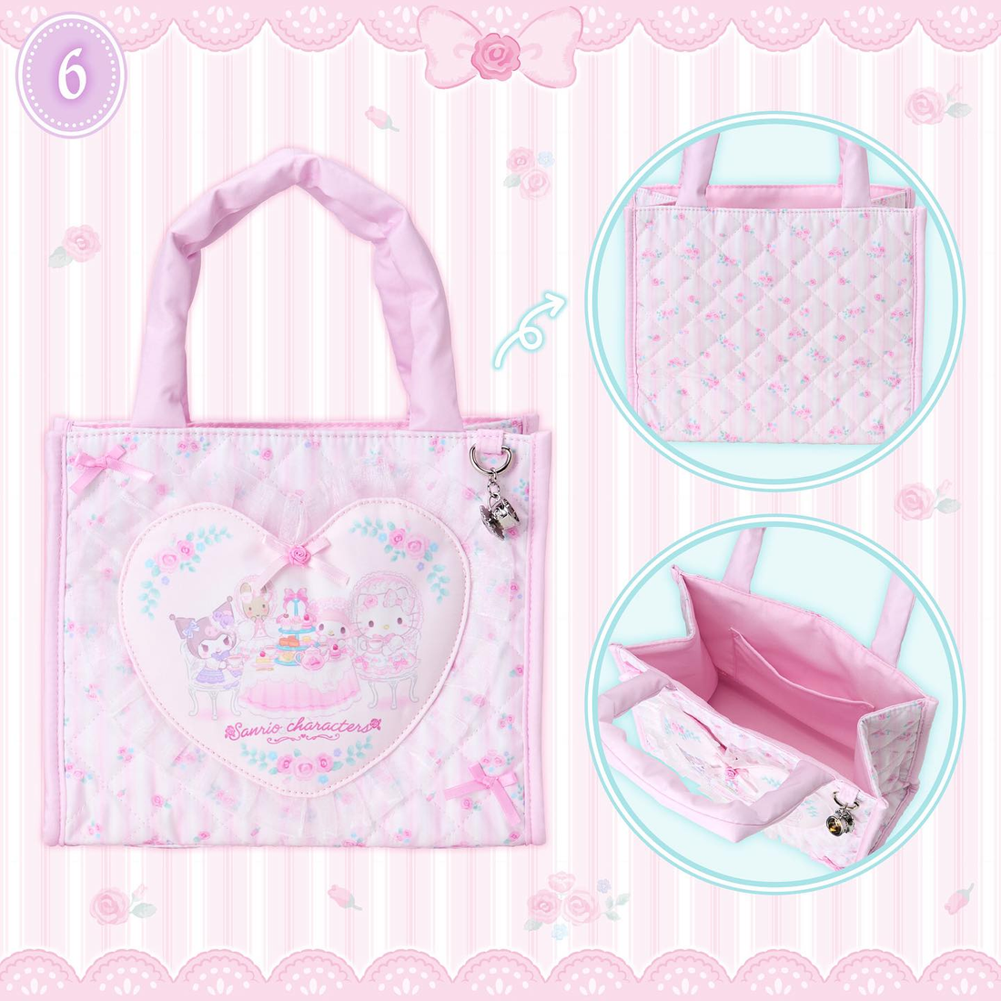 Sanrio｜Fairy Tale Party Mini Tote Bag｜17×7×21cm approx.
