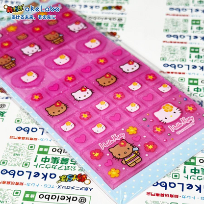 Sanrio｜Hello Kitty Gogo Gal Collection Leopard 90s Tile Sticker｜5.8×0.2×12cm approx.