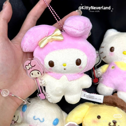Sanrio三丽鸥｜Fujiya Chocolate Bar &amp; Mascot Holder不二家联名巧克力棒毛绒玩偶挂件/包挂｜约9×5×11cm