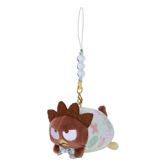 Sanrio三丽鸥｜Mascot Strap Nagomi日式粉彩碎花毛绒圆滚滚玩偶挂件/包挂｜约5.5×7.5×5.5cm