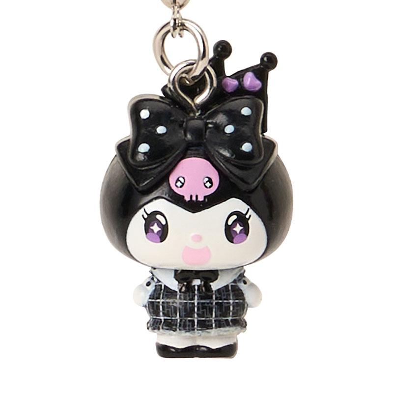Sanrio｜Monochrome Fashion Series All Black Kuromi Mode Mobile Strap｜5.5×2×8cm approx.