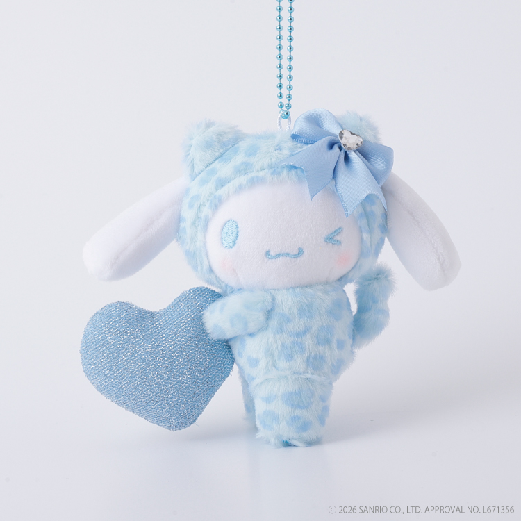 Sanrio｜leopard print heart hugging Mascot Holder /Plush Keychain｜H13cm approx.