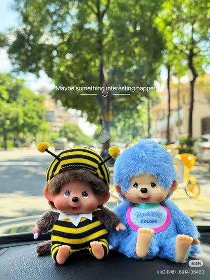 Monchhichi｜ Kao Deka  Mascot Holder /Plush Keychain｜H11 x W8 x D6cm approx.