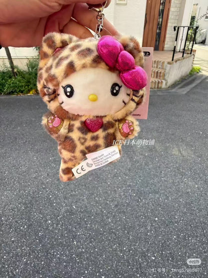 Sanrio｜Leopard Gal Cat Mascot Holder /Plush Keychain｜11×6×14cm approx.