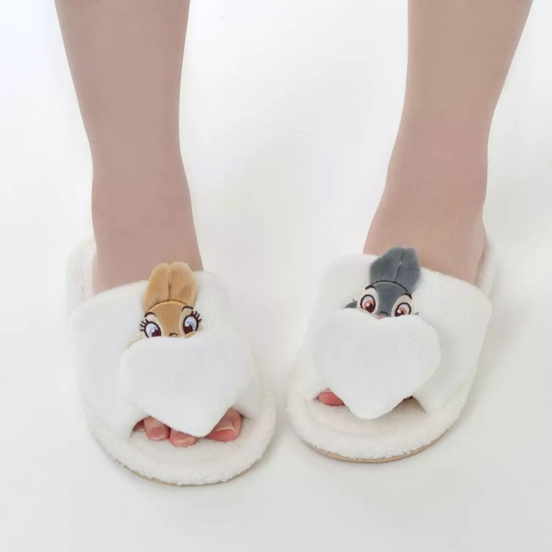 Disney｜Miss Bunny &amp; Thumper Room Shoes Asymmetric Heart PASTEL BUNNIES
