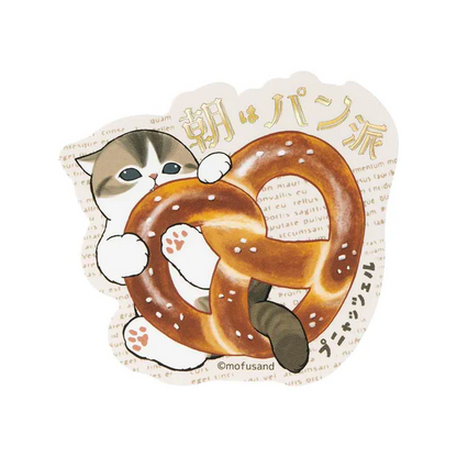 Mofusand｜Mofumofu Journey Bread Shiny Foil Stamp Sticker｜ 76×75mm approx.