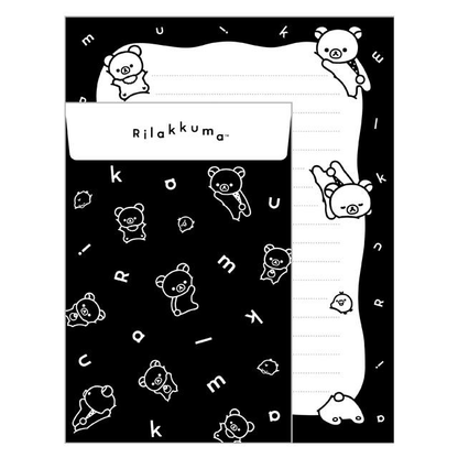 Rilakkuma｜San-x Basic Rilakkuma Monochrome Letter Envelope Set｜190×142mm approx.