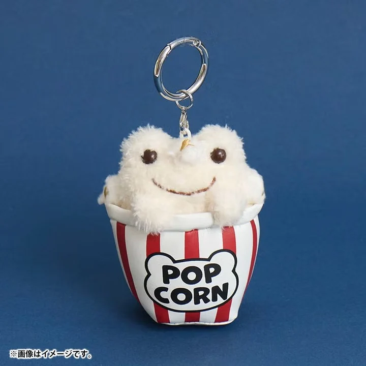 Pickles the Frog｜Always Cinema Popcorn Mascot Holder /Plush Keychain｜H10×W9×D8cm approx.