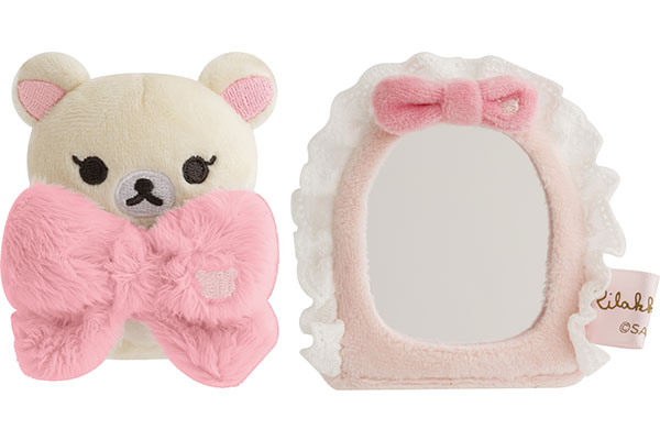 Rilakkuma｜Makeup Rilakkuma Mirror &amp; Ribbon Pink Tie Scene Plush Dolls/Plush Toy