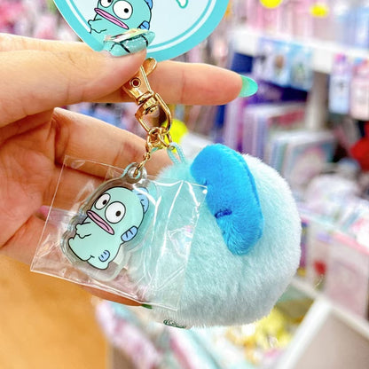 Sanrio｜Acrylic Attached Tail Charm Mascot Holder /Plush Keychain｜8cm x 6cm x 0.5cm approx.