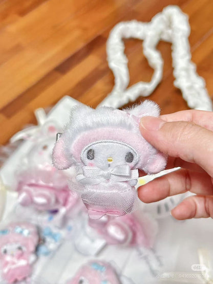 【limit 3】Sanrio｜White Cat Ballerina Characters Secret Hair Clip blindbox/All 8 types｜1pcs