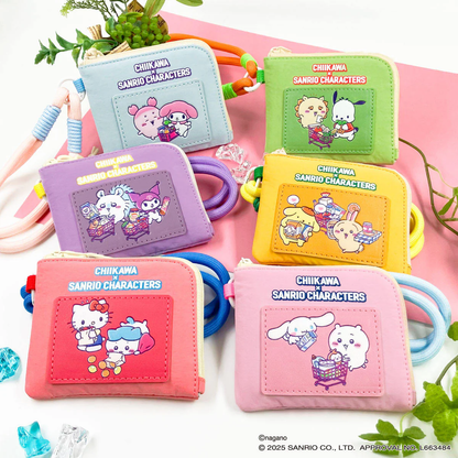 chiikawa｜Sanrio Characters Supermarket-themed Compact Wallet｜H90 x W120 x D20 mm approx.