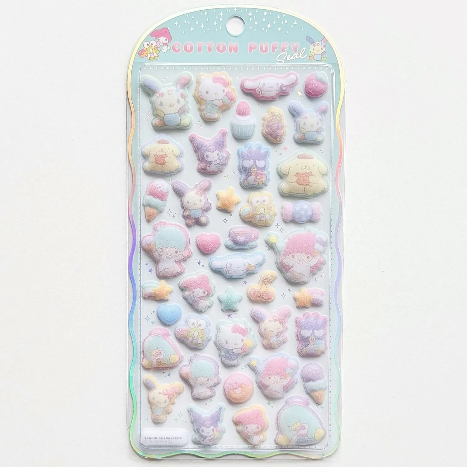 Sanrio｜Cotton Puffy Stickers｜200 x 95 mm approx.