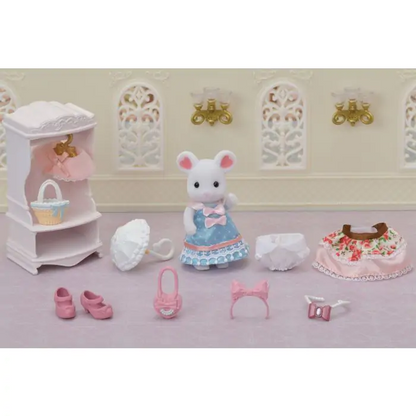SylvanianFamilies｜Fashion Play Set Sugar Sweet Collection-Marshmallow Mouse-5540
