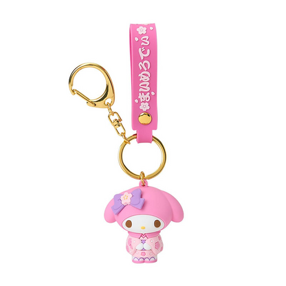Sanrio三丽鸥｜Keycharm Kimono和服系列超有质感硅胶可爱角色钥匙扣挂件/包挂｜约3.7 x 7.2 x 7.5cm