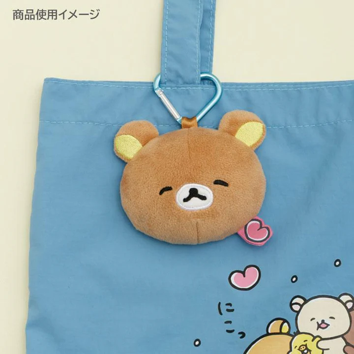 Rilakkuma｜Yuruyuru Pokapoka Warm and Cozy Heart Carabiner Plush Mirror Keychain｜ 80×95×40mm approx.