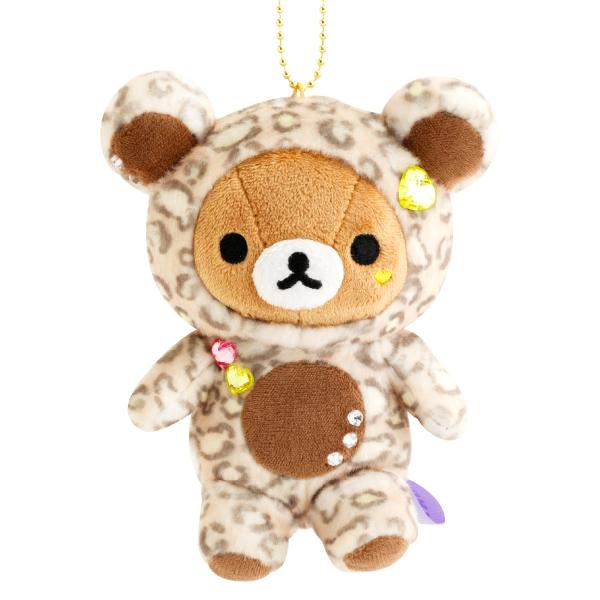 Rilakkuma｜Store 18th Anniversary Exclusive leopard print Mascot Holder /Plush Keychain｜46 x 51 mm approx.