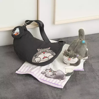 Disney｜ 2025 CAT DAY Cinderella Lucifer&amp;Jack shoulder bag with pouch