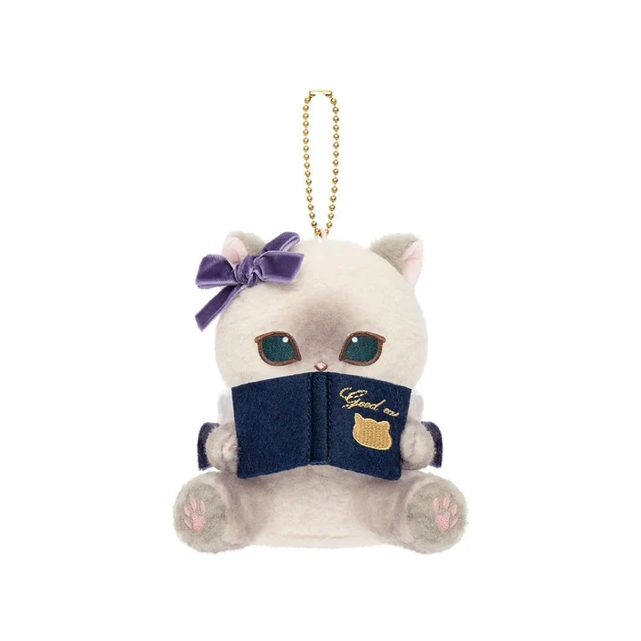mofusand｜Nyantique Reading Mascot Holder /Plush Keychain｜120×100×110mm approx.