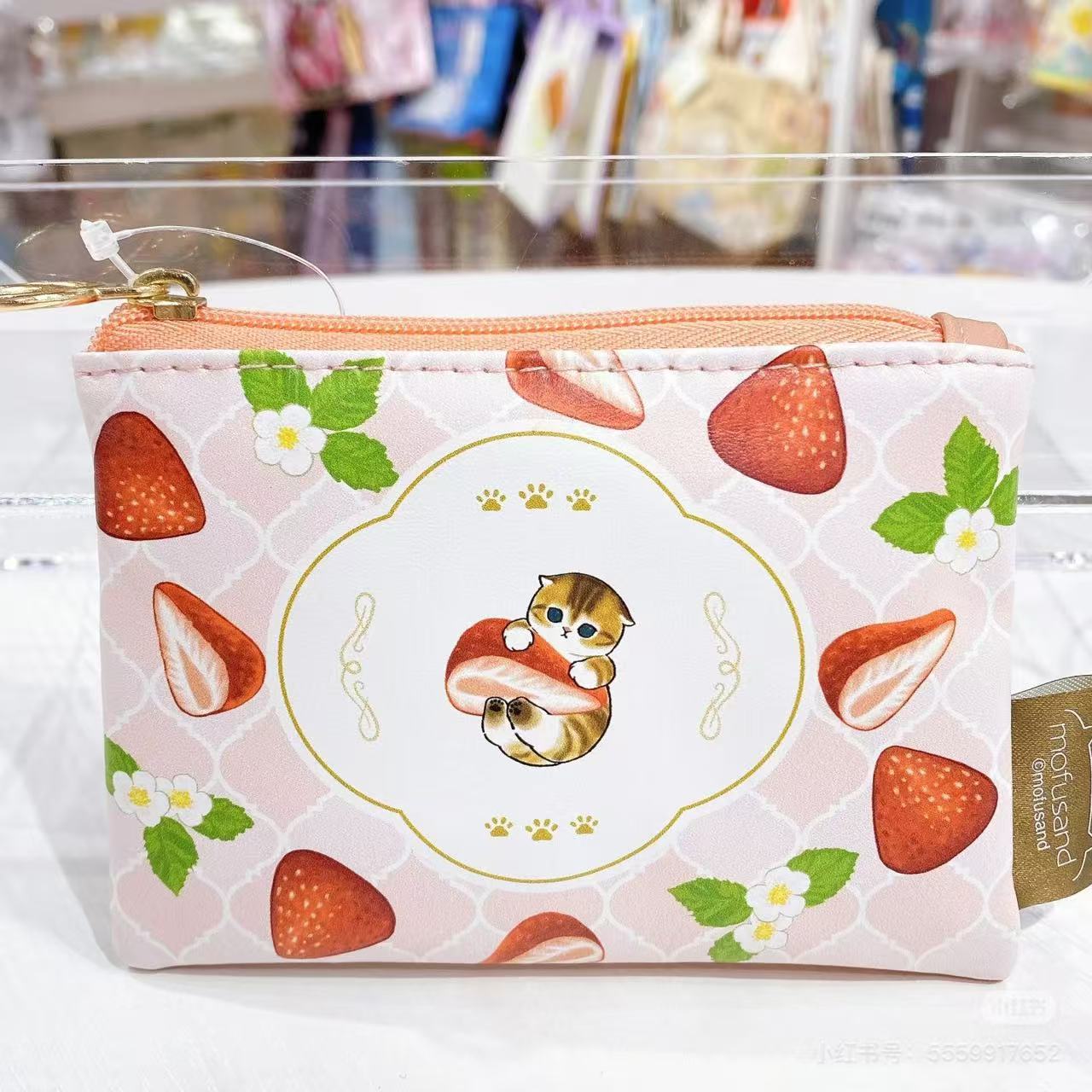 Mofusand｜Mini Flat Pouch - Fruit Cat｜W120×H90×D10mm approx.