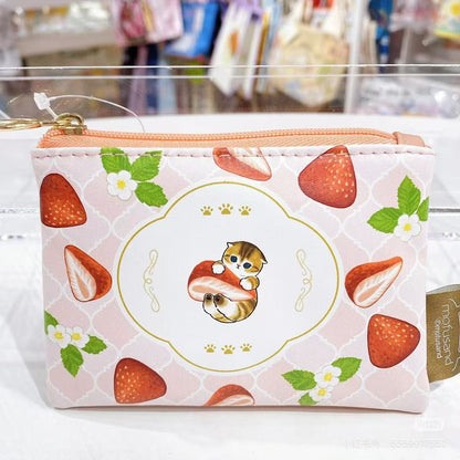Mofusand｜Mini Flat Pouch - Fruit Cat｜W120×H90×D10mm approx.