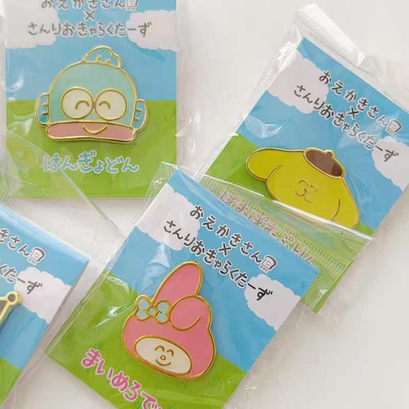 Sanrio｜Oekakisan ×Sanrio Pin Badge｜H20 x W25 approx.