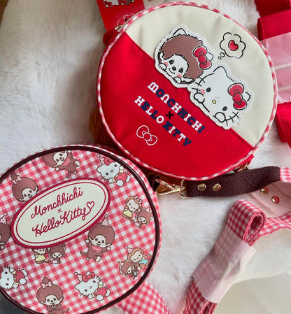 【limit 1】Monchhichi｜Hello Kitty x Monchhichi Round crossbody bag