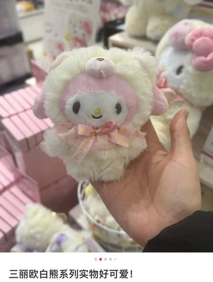 Sanrio｜Fluffy Doll Mascot Holder /Plush Keychain｜12×8×13cm approx.